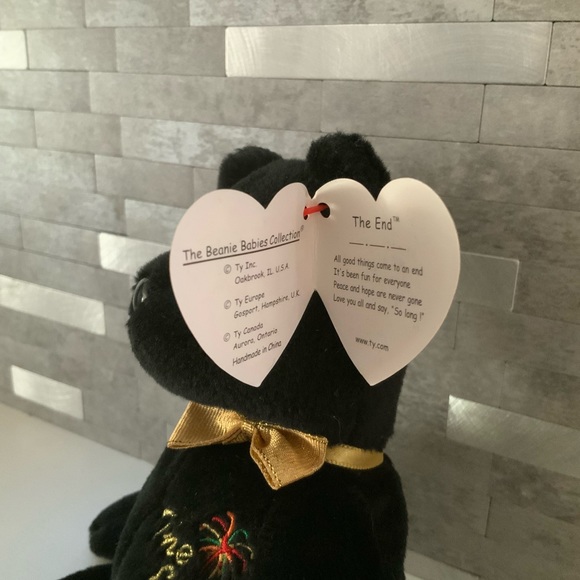 Rare Y2k Millennium Ty Beanie Baby The End Bear with Many Errors. 1999~Retired - Picture 9 of 11